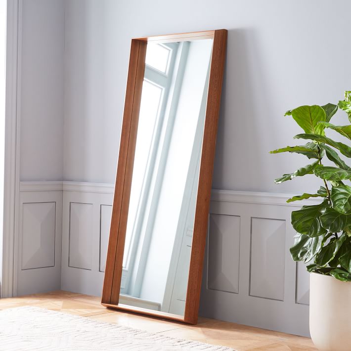 wood frame mirror